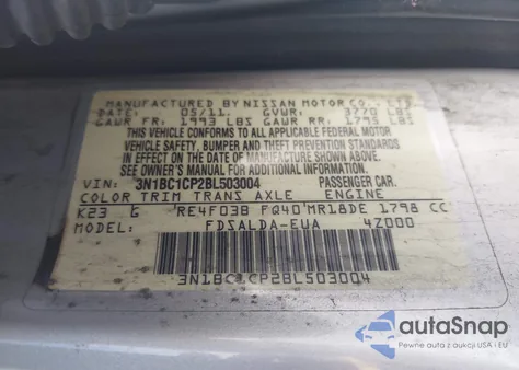 2011 Nissan Versa 1.8S from USA, damaged, VIN 3N1BC1CP2BL503004